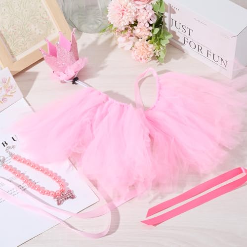 Disfraz Princesa para Perro Pequeño 3 Piezas Rosa miniatura 3