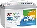 Redodo 12.8V 100AH LiFePO4 Battery with Low Temperature Cutoff Protection, Deep Cycle Group 31 Lithium Battery Built in Upgraded 100A BMS, Ideal for Trolling Motor, RV, Solar and Off Grid