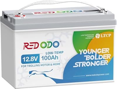 Redodo 12.8V 100AH LiFePO4 Battery with Low Temperature Cutoff Protection, Deep Cycle Group 31 Lithium Battery Built in Upgraded 100A BMS, Ideal for Trolling Motor, RV, Solar and Off Grid