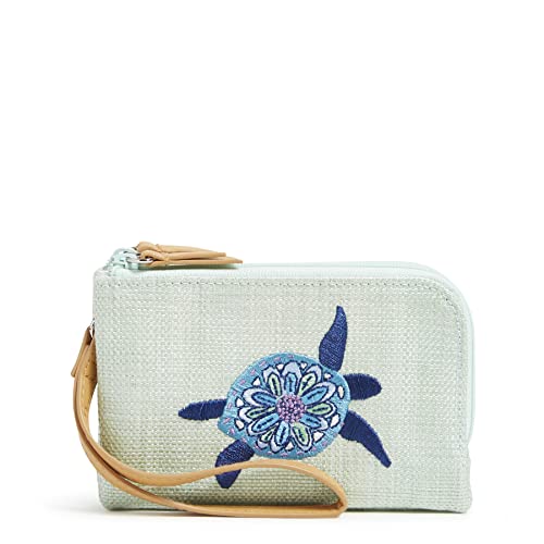 Vera Bradley Straw Double Zip Id Case Wallet With Rfid Protection, Turtle Dream #TOP16