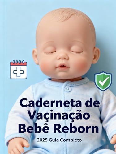 Caderneta de Vacinação do Bebê Reborn Menino 2025: Mantenha o histórico completo de vacinação do seu bebê reborn (recém-nascido) organizado e sempre à mão! (Portuguese Edition)