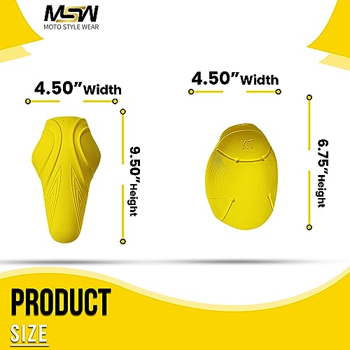 image for MOTOSTYLEWEAR 4PC CE Level 2 Elbow and Shoulder Certified Armor Pads S