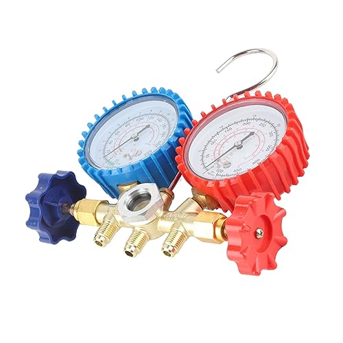 Juego de Manómetros para Aire Acondicionado en Latón R134A, Kit HVAC y Refrigeración para Técnicos miniatura 5