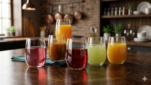 Image of YERA Rome Glass Tumbler, Clear, 255ml, Set of 6