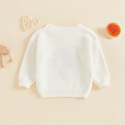 Toddler Baby Boy Girl Mushroom Sweater Long Sleeve Crewneck Chunky Knit Pullover Tops Infant Fall Winter Photoshoot Clothes4