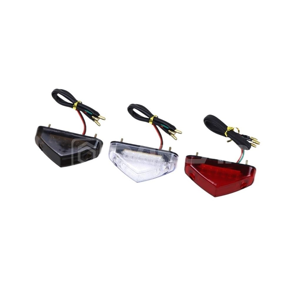 Feux Arrière LED Universels Pour Moto - Feux De Frein, Jour Et Clignotants | Boîtier Rouge Réfléchissant, 3 Voies - 9