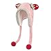 zhangmeiren Cappello, Asciugamano con Cappuccio in Peluche Invernale, Adolescente Amore Strawberry Hat, Creative Christmas Geart Student Collar Caldo (Color : Pink)
