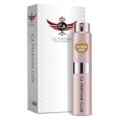 CA Perfume Impression of Sexy Warm Amber For Women Replica Version Eau de Parfum Spray Refillable Atomizer Bottle 0.27 Fl Oz/ 8ml Cover