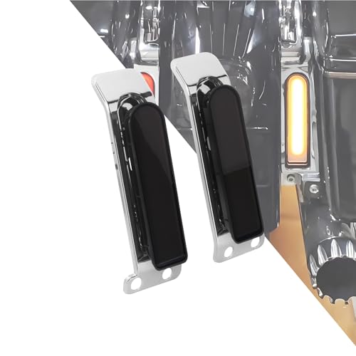 HDBUBALUS LED Saddlebag Support Inserts Turn Signal Filler Panel Brake Tail Lights Fit For Harley Electra Glide Road King Ultra Limited 2014-2024 (Chrome Housing Smoke Lens) by HDBUBALUS - Used condition - CA$46.19