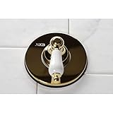 Kingston Brass KS3032PL Single-Handle Three-Way Diverter Valve with Trim Kit, Polished Brass - Image 3