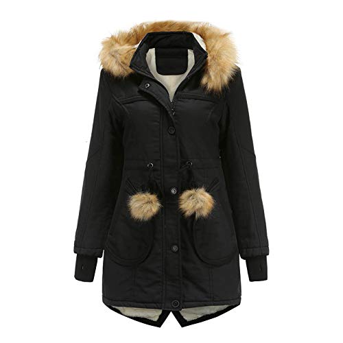 Women's Plus Size Winter Coats Faux Fur Lined Quilted Jackets Fashion Winter Parka