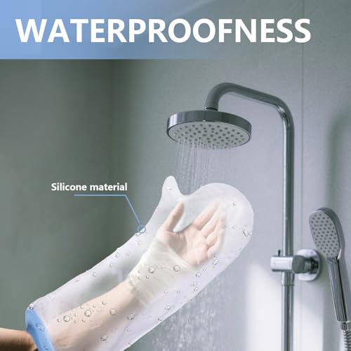 Wasserdichter Gipsschutz Arm Erwachsene, 58cm Verbandschutz Duschschutz für Baden, Wiederverwendbarer, für Dusche, Gebrochene Hand, Handgelenk, Finger