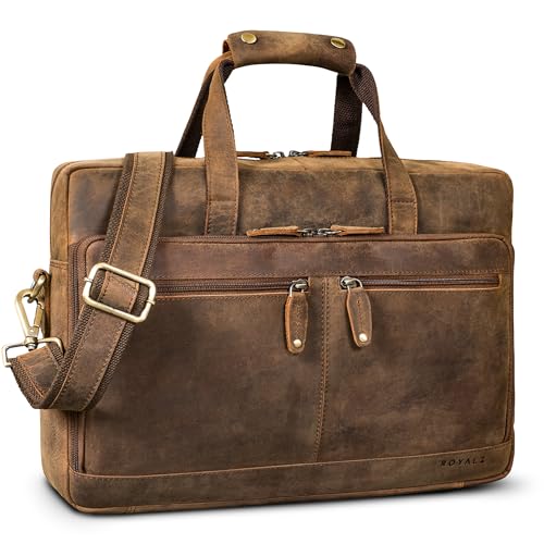 Valigetta Pelle vera – elegante & resistente – Realizzata in pelle di bufalo pieno fiore con patina naturale. Ogni borsa è unica. Design vintage per un look business professionale