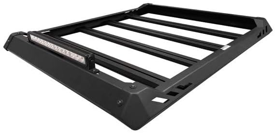Black Horse Traveler aluminum Roof mounted cargo basket Rack (58"x15"x9") Silver Compatible with 13-23 Silverado 1500|15-26 Ford F-150|13-23 Ram 1500|19-23 Silverado 1500|2019-2023 Ram 1500-TRRB160S