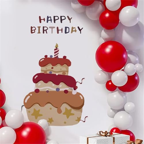 Vinilo decorativo de cumpleaños con pastel 21.84x31.7 in miniatura 4