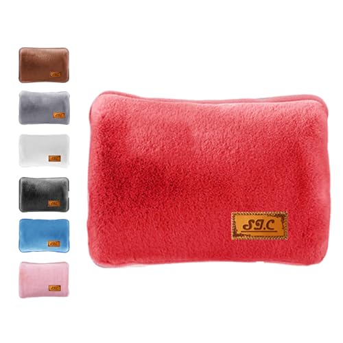 Bolsa de agua caliente eléctrica con forro de felpa suave, 500 W, útil como calentador de manos y calentador de pies. Ideal para reducir dolores musculares, dorsales y menstruales