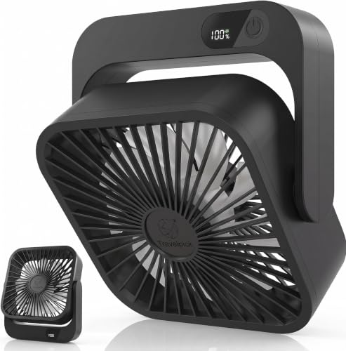 Travelpick Magnetic Fan for Cruise Ship Cabin Approved - 5000mAh 30-Hour Battery 5-Speed Quiet Portable Cruise Fan Cruise Essentials 2026 Cruise Must Haves USB Rechargeable Wall and Ceiling Mount