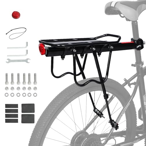 Valchoose Gepäckträger Mountainbike, Aluminiumlegierung Fahrradträger - Schnellspanner mit Reflektor, hoch belastbar (50kg) für MTB, Rennrad