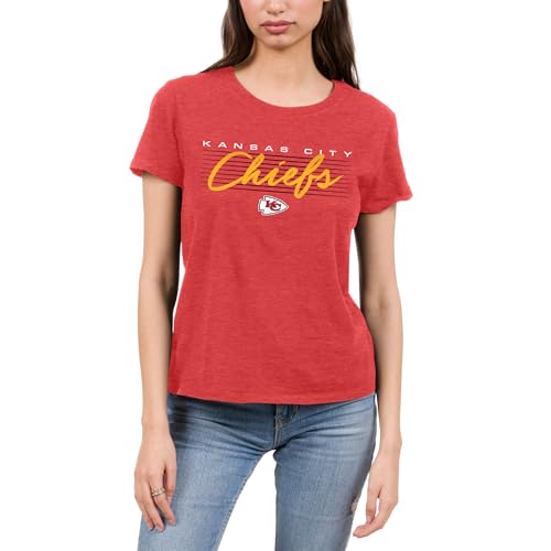 Kansas City Chiefs Retro Script Lines - NBA Women's Short Sleeve Fan T-Shirt