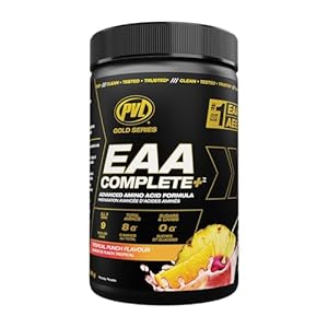 PVL EAA BCAA COMPLETE | Pre, Intra or Post Workout – EAA/BCAA with L-Arginine, Amino Acid Supplement – Keto Friendly – 369 g (30 servings) – Tropical Punch