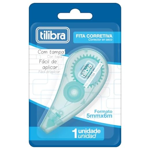Corretivo em Fita 5mmX6m, Azul Aqua, Tilibra, 301884