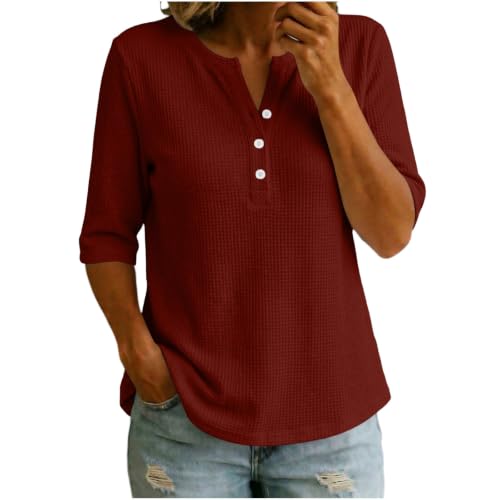 Camiseta de punto mujer casual para vacaciones y paseos diarios con vaqueros