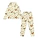 Twousenru Hen And Duck Print Kids Graphic Hoodie & Pants Set Trendy 2-Piece Tracksuit, Soft Material for All-Day Comfort, Ideal for School & Playdates 5-12 Youth Athletic Tops 9-10Y