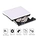 External Blu Ray DVD Drive Portable USB 3.0 CD 3D Blu-Ray Player Burner BD-ROM Reader for Mac, Windows 10, Laptop, PC (White)