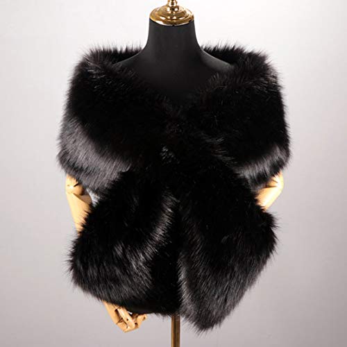 Women's Faux fur Shawl and Wrap Wedding Capes Winter Stole Scarves Shrug2