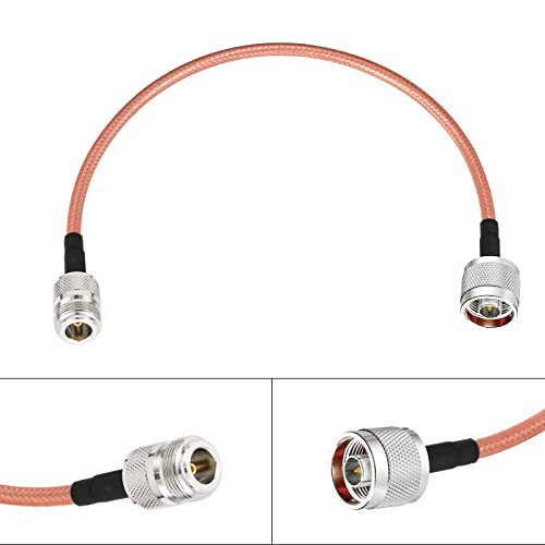 Adaptador coaxial N hembra a macho 30 cm RG-400 miniatura 6