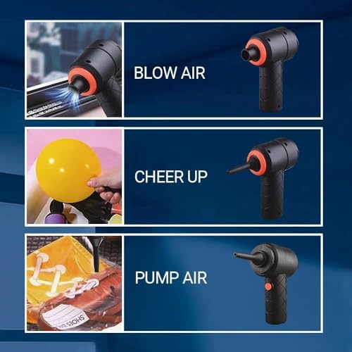 Image of andrew james 6-in-1 Portable Mini Car Vacuum Cleaner with Blower, Window Breaker & Seat Belt Cutter | Cordless Handheld Vacuum Cleaner for Car Use | HEPA Filter, USB Rechargeable
