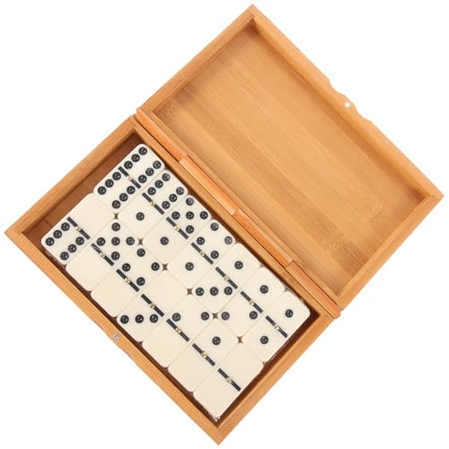 Jeu de dominos plastique et bambou durable pour divertissement éducatif