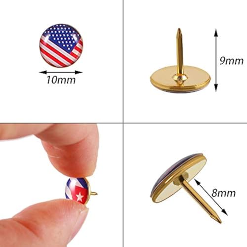 194 Pieces Creative Push Pins National Flag Pins Thumb Tacks Country Map Push Pin Decorative Drawing Pins for Bulletin Board, Pinboard, Map, Office