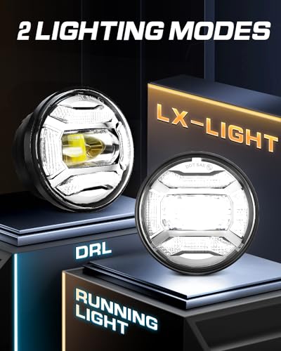 Image of LX-LIGHT Silver 1200% Bright 180W 7 Inch LED Headlight with 4.5 Inch LED Fog lights Compatible with Road King Road Glide Street Glide Electra Glide Ultra Limited Trike Heritage Softail Fat Boy
