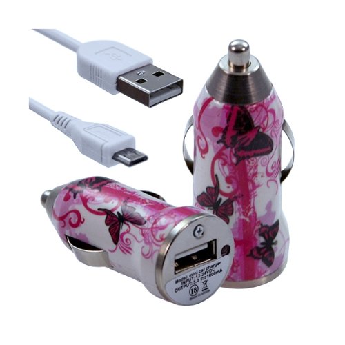 SeluxionCV09 Pattern USB Cigarette Lighter Car Charger With Data Cable For Samsung Galaxy Express