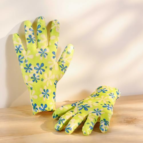 Image of UGAOO Gardening Gloves for Home Garden (1 Pair) - Durable Hand Gloves for Home Gardening Work, Plant Care, Digging, Weeding & Outdoor Tasks | Reusable Protective Garden Gloves - Green
