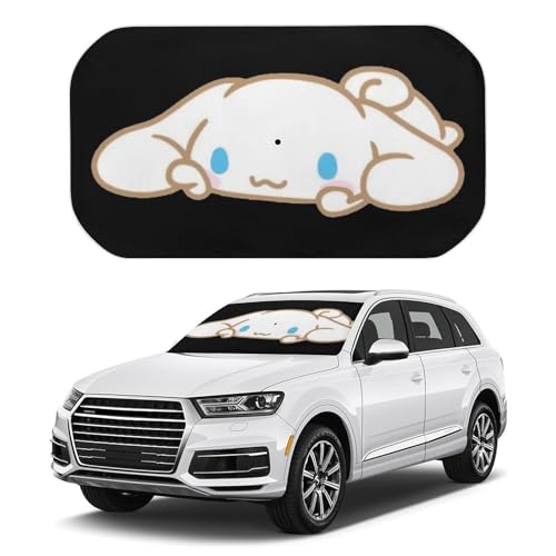 シナモロール (1) 車用 サンシェード 傘型 折り畳み式 フロントガラス用 車用パラソル 日よけ 遮光 強力断熱 日焼け対策 車内用品 UVカット 紫外線反射 暑さ対策 車中泊 仮眠 プライバシー保護 盗難防止 取付け簡単 収納ポーチ付き 車保護 133