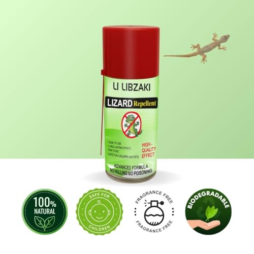 Image of LIBZAKI Lizard-Shield Repellent | Chemical-Free Anti Lizard | Natural, Portable Trunk Herbal, Safe Repellent For Home -275 ml, Upto 90 Days Long Lasting (Spray, Pack of 1)