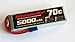 RoaringTop LiPo Battery Pack 70C 5000mAh 4S 14.8V with EC5 Plug for RC Car Boat Truck Heli Airplane