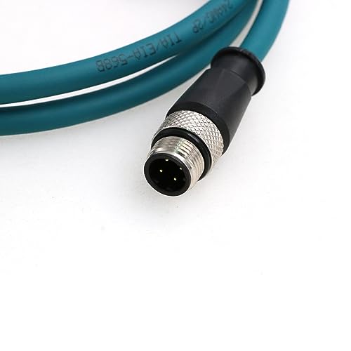 Cable de extensión Ethernet M12 de 4 pines macho con blindaje para cámara de visión Cat5 5