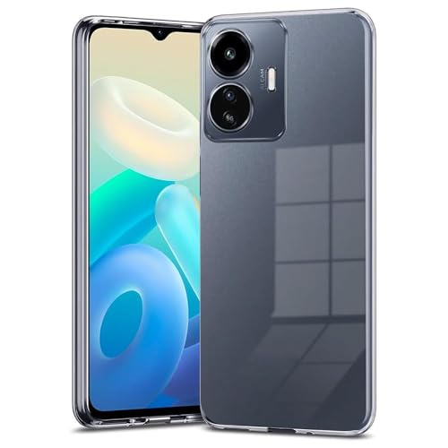 Image of COVERBLACK Soft Rubber Back Cover Compatible Model for Vivo V2169 / Vivo Y77 5G - Transparent