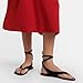 Molozoey Suede Flat Sandals for Women with Metal Circular Ankle Strappy Ladies Fashion Cute Summer Flip Flops Black Sandals Dressy.