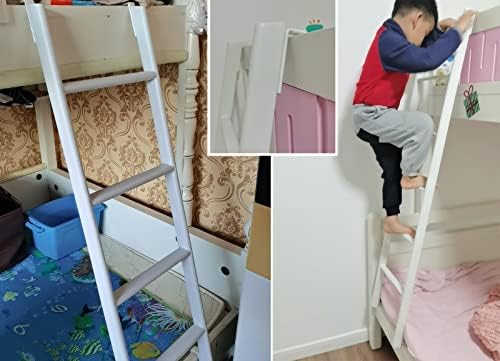 Adjustable Silver Bunk Ladder for RVs & Travel Trailers – Replacement Ladder with Hook, 130/140/150 cm, Ideal for Bunk Beds, Easy Hanging Installation