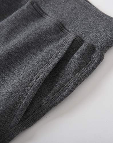 Calça de moletom feminina Weintee de malha capri com bolsos, Granite Heather, Large