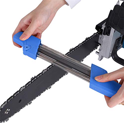 HOT1950s 2 in1 Chain Sharpener Chains Grinding Tool Manual Chainsaw Sharpener Fast Sharpen Grind ,5/32P 4.0mm Chain Grinding Tool Fast Stone Sharpen Grinding Tools (blue)