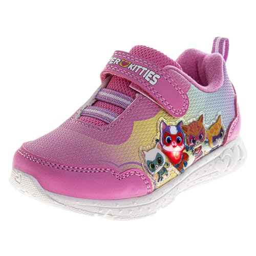 Super Kitties Sneakers for Girls - Bitsy Buddy Sparks Ginny Shoes - Lightweight Breathable Shoe Athletic Sneaker (Sizes: 6-10 Toddler / 11-12 Little Kid)