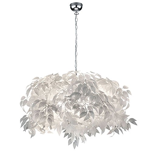 Reality Leuchten Pendelleuchte Leavy R10464001, Metall Nickel matt, Schirm...