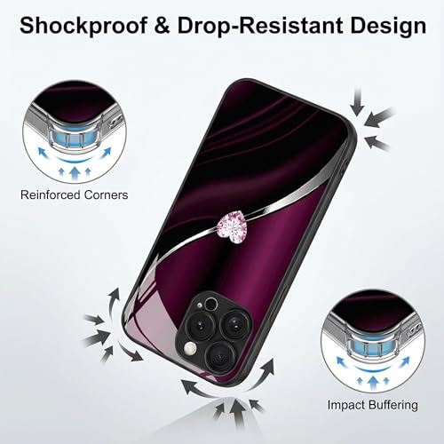 Étui rigide cœur étincelant iPhone 17 Pro Max lot de 2