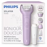Philips Épilateur série 9000 – épilateur électrique sans fil, sur peau sèche ou humide, ép...