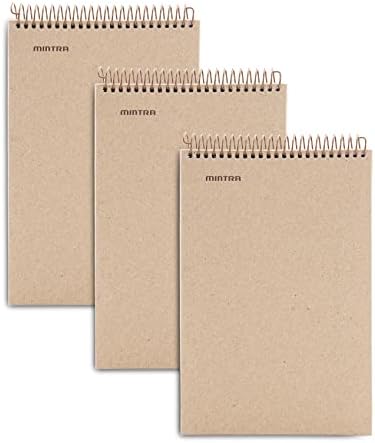 Mintra 100% Recycled Notebooks (Steno Book, Kraft Cover 3pk)